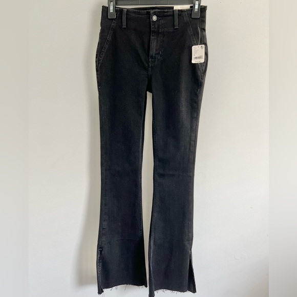 🌻🆕FREE PEOPLE We The Free Level Up Slit Bootcut-Black-Size 28 & 30 - Picture 9 of 10
